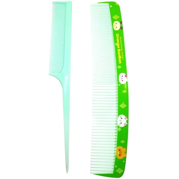 2X1 Acrylic Flat Hair Comb Hair Styling Comb for Unisex (Multi Color 1 Piece) - Image 2